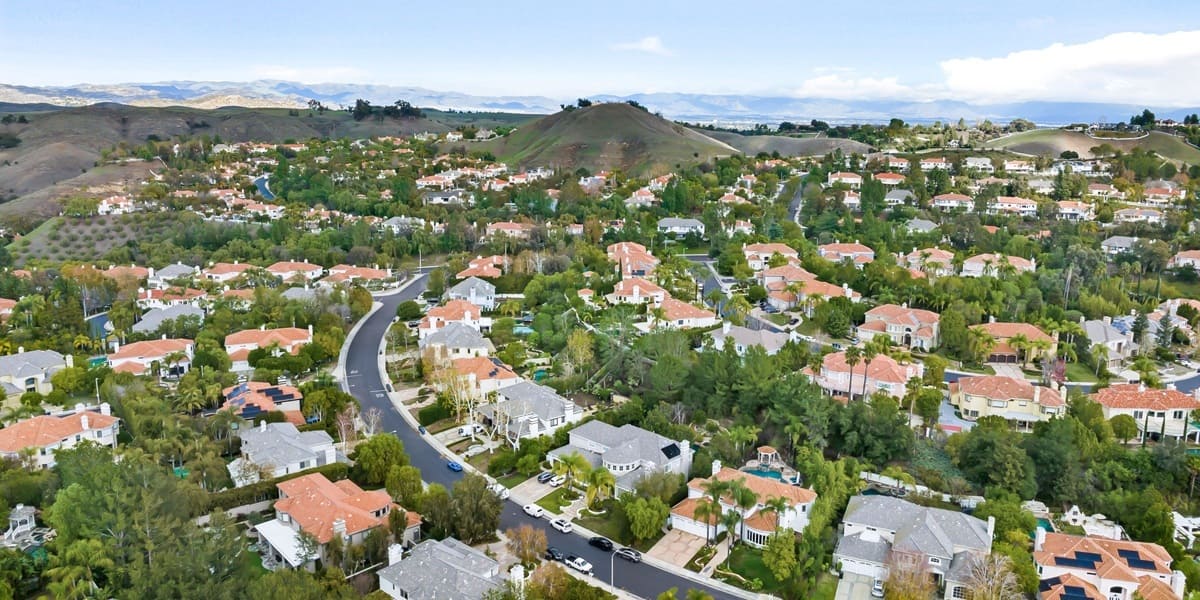 A neighborhood in Orange County, CA