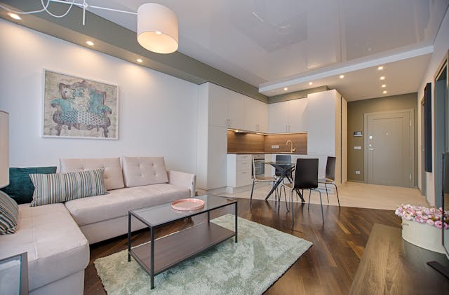 modern open concept living room and kitchen modern open concept living room and kitchen