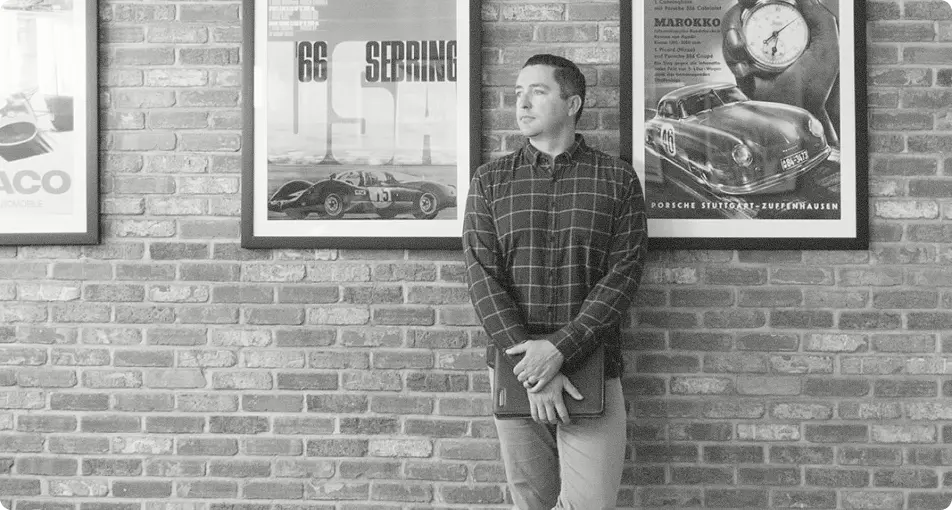 A Coastal Oak property manager standing in the office